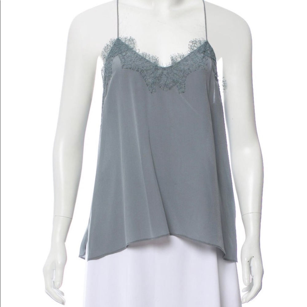 Cami NYC silk lace-trimmed top